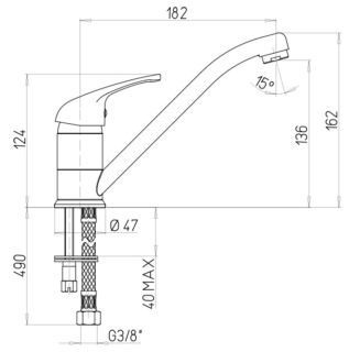 Смеситель для кухни Paini Jolly 6990573Z1KM ultrawhite