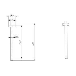 Кронштейн для верхнего душа Boheme Uno 629-UNO-MG золото матовое
