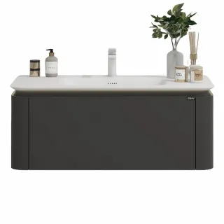 Тумба с раковиной Black&White Universe 935800 80 см серый