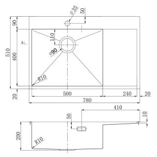 Кухонная мойка Lemark Kezadra 780L 9937149 сталь