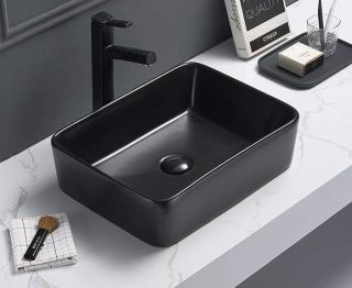 Раковина CeramaLux 7050MB черная 47 см