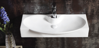 Раковина  CeramaLux STR4282A белая 69 см