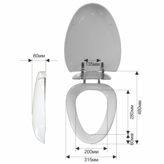 Сиденье для унитаза Melana 821BS с микролифтом