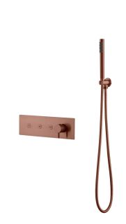 Встраиваемый смеситель для душа Boheme Fusion 130-SYS-BRB с ручным душем брашированная бронза