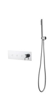 Встраиваемый смеситель для душа Boheme Fusion 130-SYS-CR с ручным душем хром