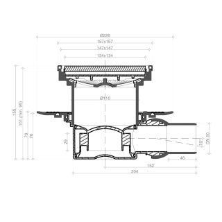 Душевой трап Confluo Standard Black Glass 1