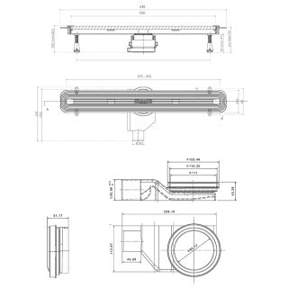 Душевой лоток BETTOSERB 13100032 Slim Line 550