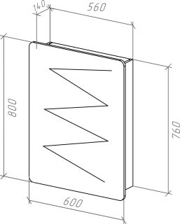 Зеркало-шкаф Bellezza Джела 60см левый белый 00000006145