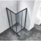 Душевой уголок Timo Imwei YL-9002B 90x90 см с поддоном профиль чёрный стекло прозрачное