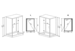Душевая кабина Timo Premium Puro H-511R 120x90см