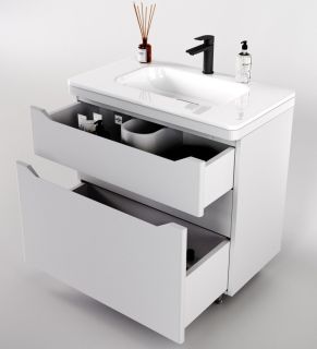 Тумба под раковину Style Line Марелла 80 Люкс Plus СС-00002401 белый матовый