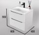 Тумба под раковину Style Line Марелла 60 Люкс Plus СС-00002404 белый матовый