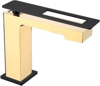 Смеситель для раковины Boheme Q золото/чёрный 141-GB