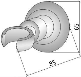Держатель для душа Boheme Brillante хром 621