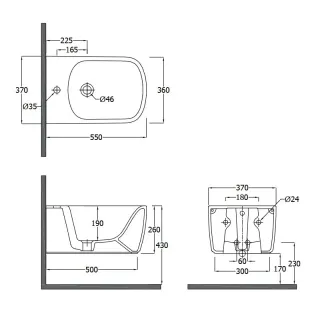 Подвесное биде Kludi Resa S 27BIW0143 белый