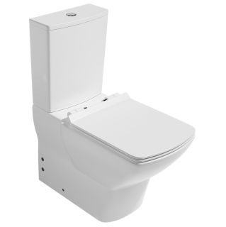 Напольный унитаз Isvea Soluzione 10SZ04002SV/10BPS1002SV/40S40200I c бачком и сиденьем с крышкой с микролифтом белый