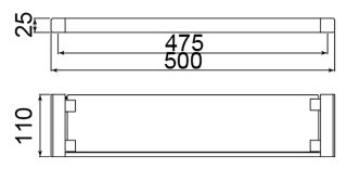 Полка Timo Selene чёрный 14072/03