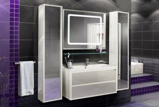 Шкаф Акватон Римини белый 1A232703RN010