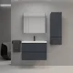Тумба под раковину подвесная Style Line Манхэттен ЛС-00002357 100 см графит