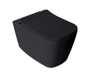 Подвесной унитаз Isvea Vea Cubo 10VA02001SV-2N безободковый чёрный матовый