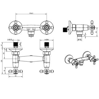 Смеситель для душа Boheme Camelia хром 274-Camelia