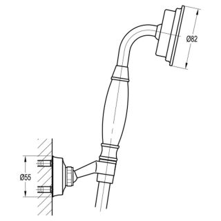 Душевая лейка Swedbe Terracotta Art 2527 тёмная бронза