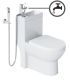 Комбоунитаз Laguraty 8074 A с раковиной функцией биде гигиеническим душем и смесителем белый