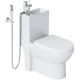 Комбоунитаз Laguraty 8074 A с раковиной функцией биде гигиеническим душем и смесителем белый