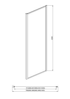 Боковая стенка Aquatek AQ ARI WA 08020CH 80см хром