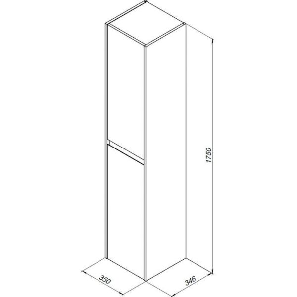 Пенал Aquanet Nova Lite 242265 35 см дуб рошелье