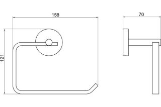 Бумагодержатель Aquatek Бетта AQ4608MB черный