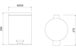 Корзина для мусора Aquatek AQ4991CR хром