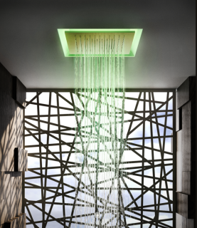 Верхний душ Gessi Afilo 57401.279 50x30 см хромотерапия белый матовый