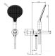 Душевая лейка Bossini Apice CE3002C.030 с водорозеткой скрытого монтажа и держателем хром