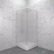Душевой уголок Triton Вельвет Щ0000071051 80x80 см на поддоне профиль белый стекло матовое