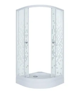 Душевая кабина Triton Стандарт-Мозаика Щ0000061791 100x100 см профиль белый стекло мозаика