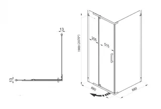Душевой уголок Triton Терра Щ0000053609 90x90 см профиль хром стекло прозрачное