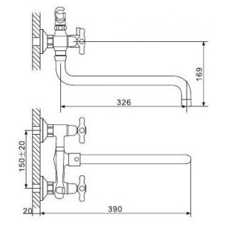 Смеситель для ванны Gappo G2265-3 красное золото
