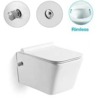 Унитаз подвесной SantiLine SL-5004SM-BD с функцией биде белый