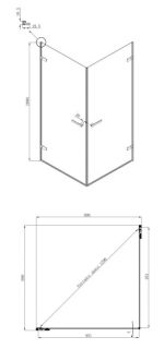 Душевой уголок Ambassador Abner 10011106 100x100см хром/прозрачное