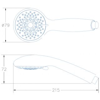 Душевая лейка Aquanet AF000-07B 261831 чёрный матовый