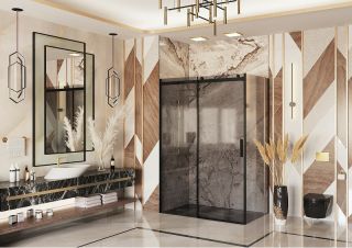 Душевой уголок Ambassador Benefit 19022204HBB-100HBB 150x100см чёрный/тонированное