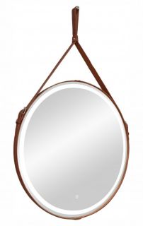 Зеркало с подсветкой Continent Millenium Brown ЗЛП95 на ремне 50см коричневый