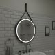 Зеркало с подсветкой Continent Millenium Black ЗЛП1798 на ремне 80см чёрный