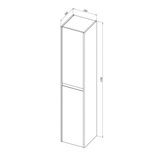 Пенал Aquanet Nova Lite 287905 35 см дуб крафт