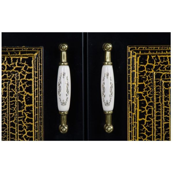 Тумба под раковину Aquanet Валенса 180042 90 см черный краколет/золото