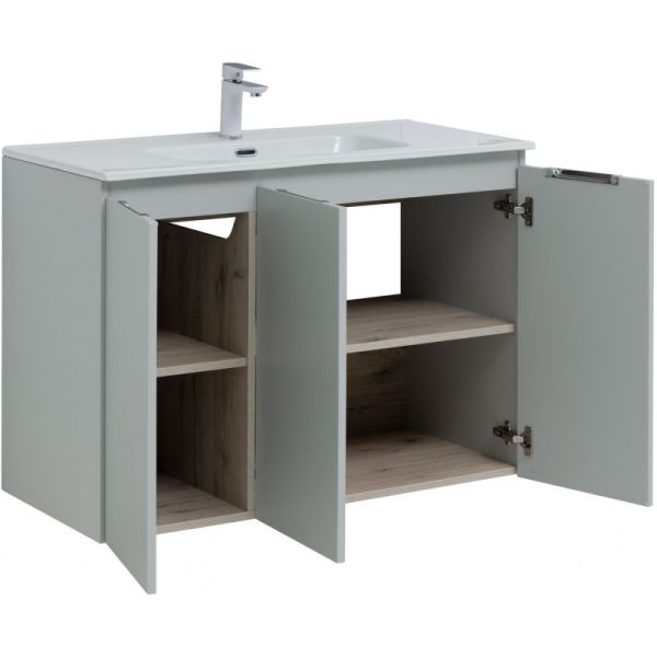 Тумба под раковину Aquanet Алвита New 277532 100 см серый