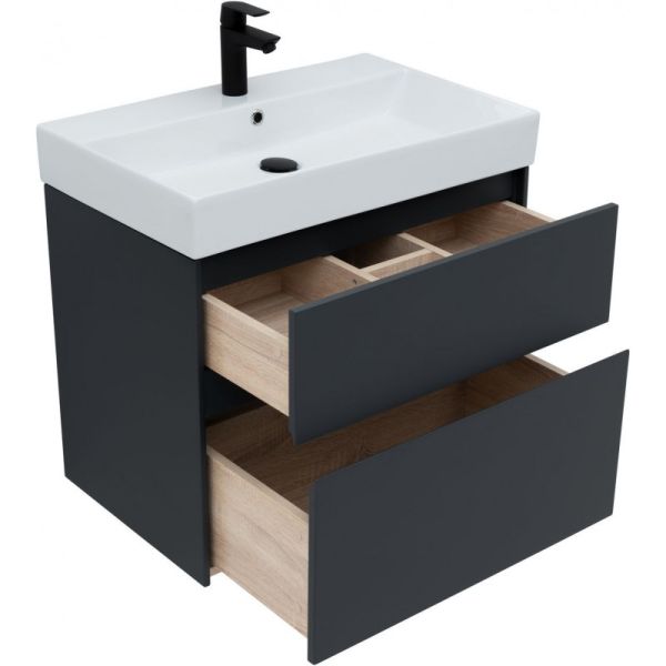 Тумба под раковину Aquanet Бруклин 310141 70 см антрацит матовый
