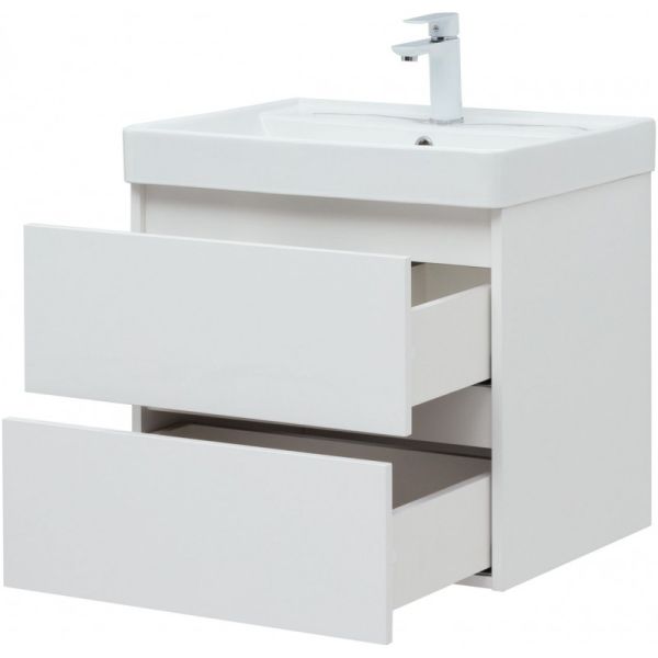 Тумба под раковину Aquanet Вега 308318 60 см белый глянец