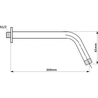 Держатель для верхнего душа Aquanet Passion AF301-92 242986 хром
